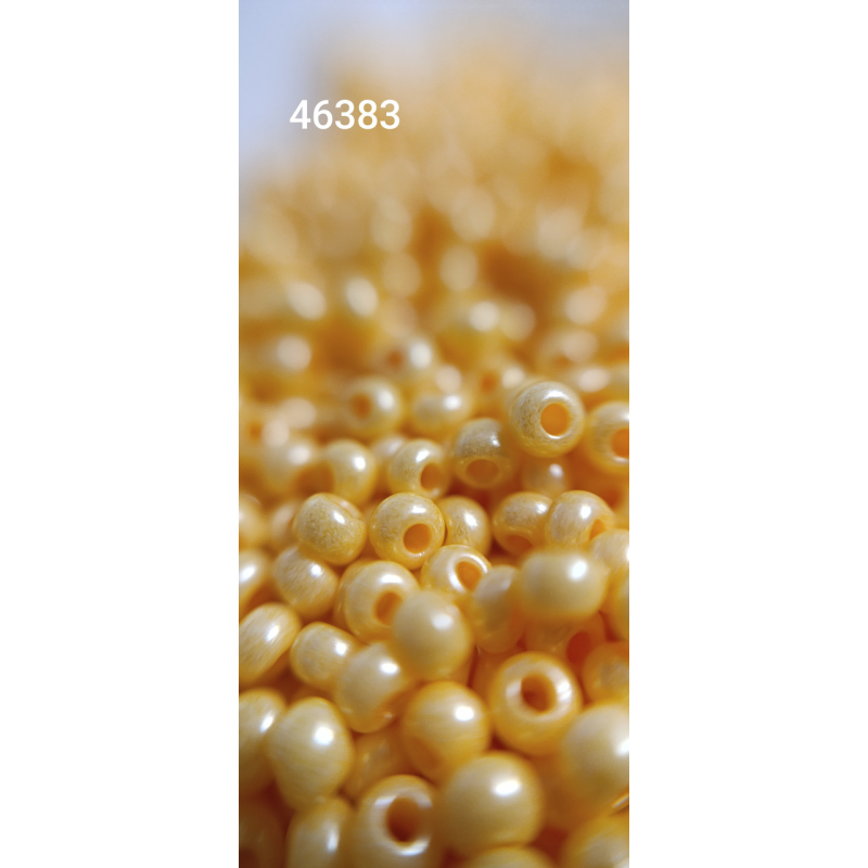 Чеський бісер Preciosa 10/0, 46383 жовтий, 50 г — бісер для рукоділля, прикрас і вишивки Чеський бісер Preciosa 10/0, 46383 жовтий, 50 г — бісер для рукоділля, прикрас і вишивки