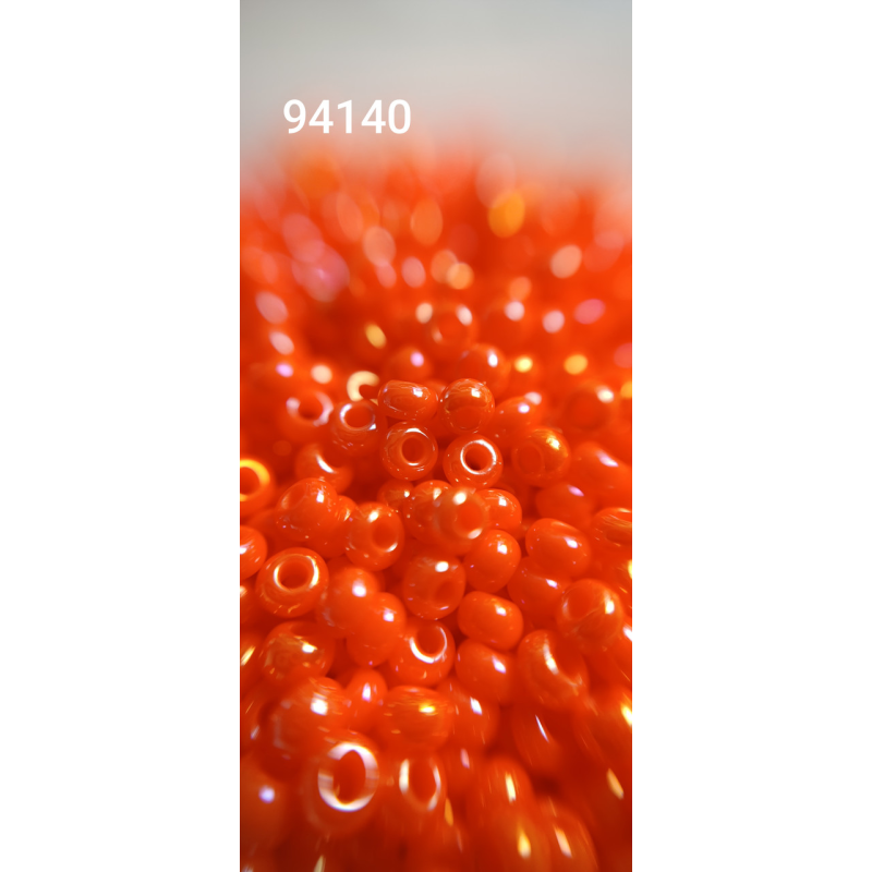 Чеський бісер Preciosa 10/0, 94140 оранжевий, 50 г — бісер для рукоділля, прикрас і вишивки