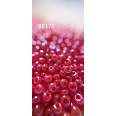 Чеський бісер Preciosa 10/0, 98170 червоний, 50 г — бісер для рукоділля, прикрас і вишивки