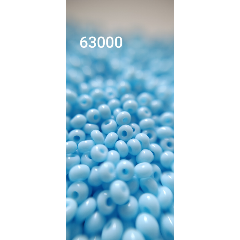 Чеський бісер Preciosa 10/0, 63000 блакитний, 50 г — бісер для рукоділля, прикрас і вишивки