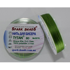 Нитка Титан 80 Spark Beads, 80 м, білий — нитка для бісероплетіння, вишивки, рукоділля