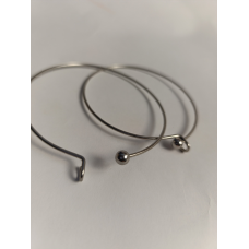 Основа для браслета з медичної сталі, 70 мм, кулька викручується з корпусу