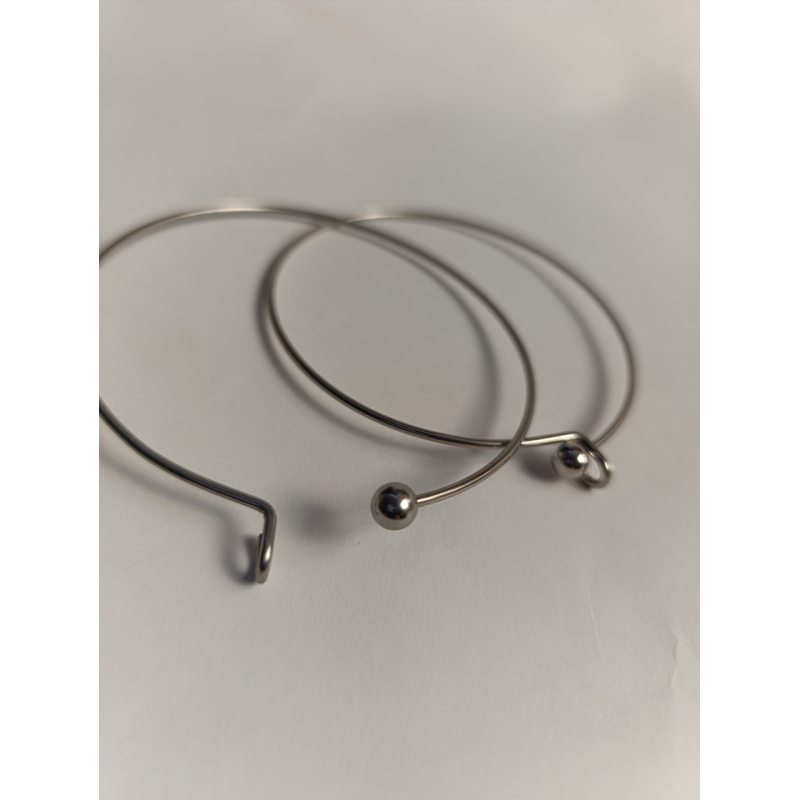 Основа для браслета з медичної сталі, 70 мм, кулька викручується з корпусу Основа для браслета з медичної сталі, 70 мм, кулька викручується з корпусу