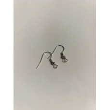 Швензи класичні з нержавіючої сталі, 18×18×0,7 мм, 1 пара, темно-сріблястий колір