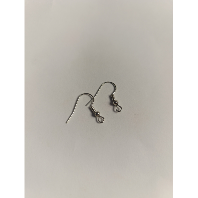 Швензи класичні з нержавіючої сталі, 18×18×0,7 мм, 1 пара, темно-сріблястий колір