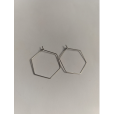 Швензи-шестикутники з нержавіючої сталі, 25 мм, темно-сріблястий колір, 1 пара