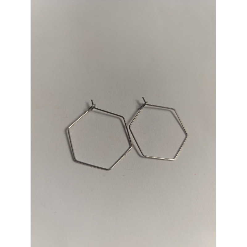 Швензи-шестикутники з нержавіючої сталі, 25 мм, темно-сріблястий колір, 1 пара