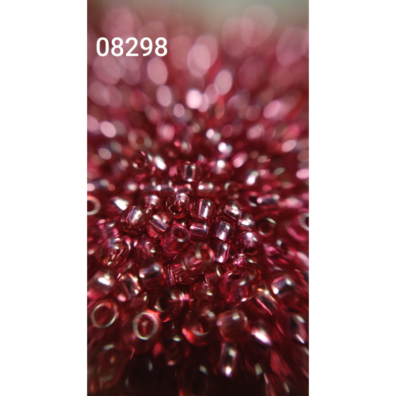 Чеський бісер Preciosa 10/0, 08298 рожевий, 1 г — бісер для рукоділля, прикрас і вишивки