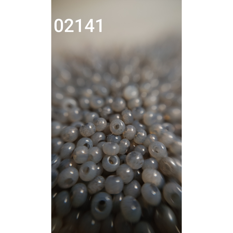 Чеський бісер Preciosa 10/0, 02141 сірий, 1 г — бісер для рукоділля, прикрас і вишивки