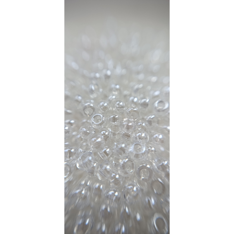 Чеський бісер Preciosa 10/0, 48102 прозорий перламутр, 50 г — бісер для рукоділля, прикрас і вишивки