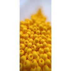 Чеський бісер Preciosa 10/0, 22m02 жовтий матовий, 5 г — бісер для рукоділля, прикрас і вишивки