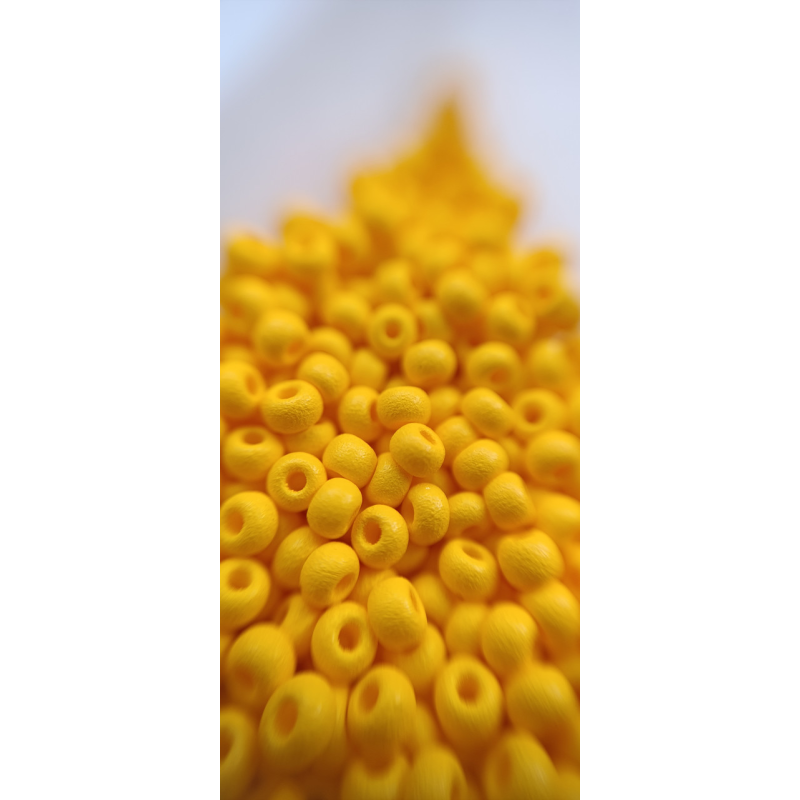 Чеський бісер Preciosa 10/0, 22m02 жовтий матовий, 5 г — бісер для рукоділля, прикрас і вишивки