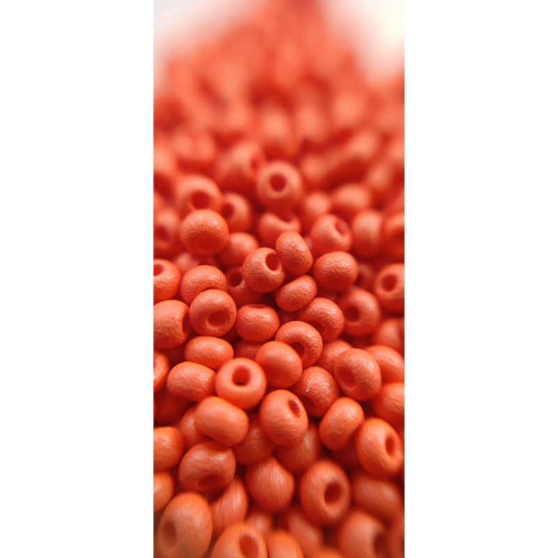 Чеський бісер Preciosa 10/0, 22m04 помаранчевий матовий, 5 г — бісер для рукоділля, прикрас і вишивки