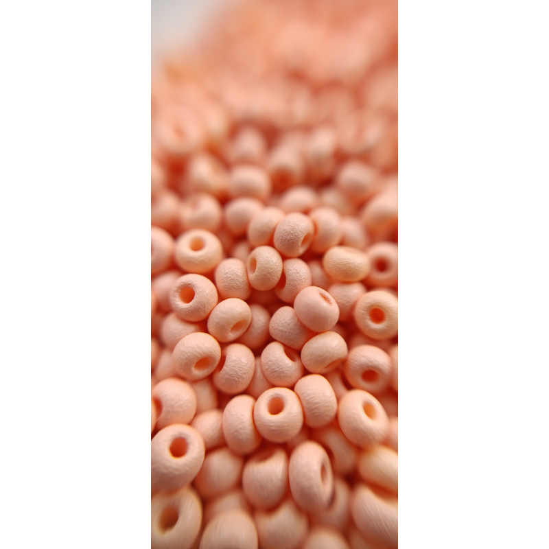 Чеський бісер Preciosa 10/0, 22m05 персиковий матовий, 5 г — бісер для рукоділля, прикрас і вишивки