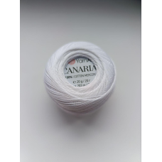 Нитки Canarias білі, 100% бавовна, для в’язання джгутів з бісеру