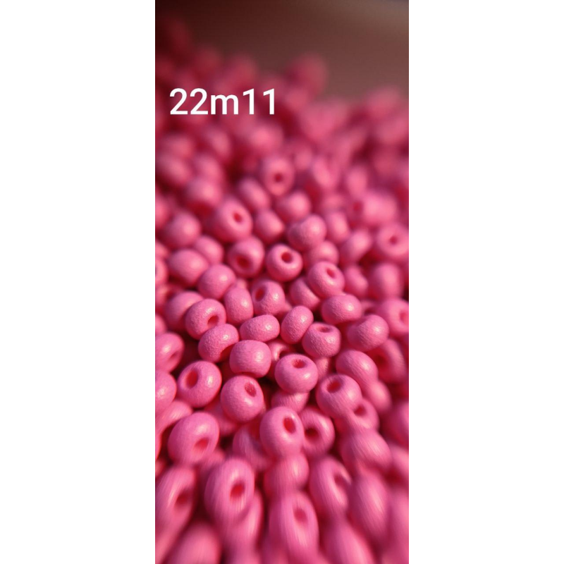 Чеський бісер Preciosa 10/0, 22m11 рожевий матовий, 5 г — бісер для рукоділля, прикрас і вишивки
