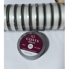 Нитки Coats Dabond 80 білий, 150 м, поліестер, шайба
