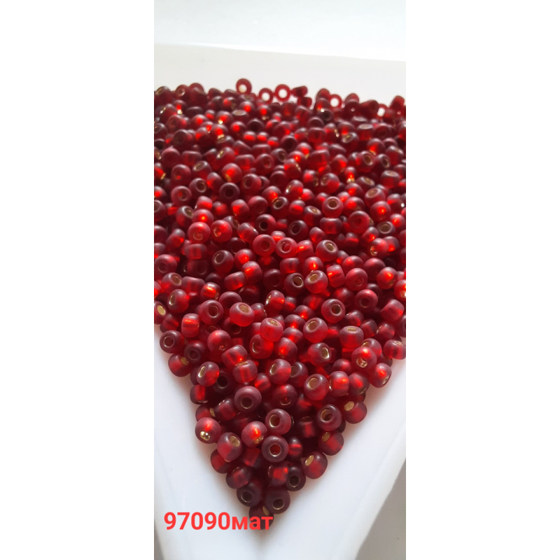 Чеський бісер Preciosa 10/0, 97090м червоний, 50 г — бісер для рукоділля, прикрас і вишивки Чеський бісер Preciosa 10/0, 97090м червоний, 50 г — бісер для рукоділля, прикрас і вишивки