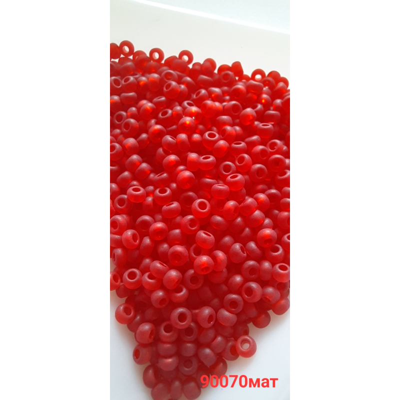 Чеський бісер Preciosa 10/0, 90070м червоний, 50 г — бісер для рукоділля, прикрас і вишивки