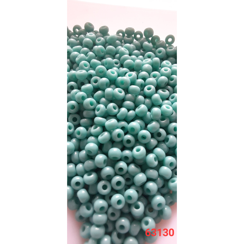 Чеський бісер Preciosa 10/0, 63130 бірюзовий, 50 г — бісер для рукоділля, прикрас і вишивки