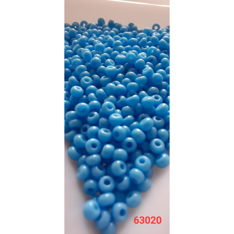 Чеський бісер Preciosa 10/0, 63020 блакитний, 50 г — бісер для рукоділля, прикрас і вишивки