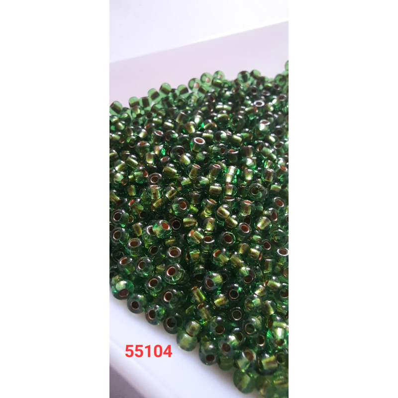 Чеський бісер Preciosa 10/0, 55104 зелений, 50 г — бісер для рукоділля, прикрас і вишивки