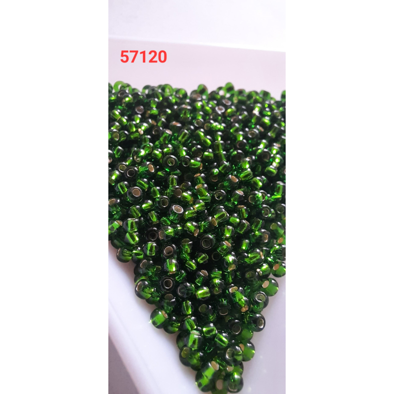 Чеський бісер Preciosa 10/0, 57120 зелений, 50 г — бісер для рукоділля, прикрас і вишивки Чеський бісер Preciosa 10/0, 57120 зелений, 50 г — бісер для рукоділля, прикрас і вишивки