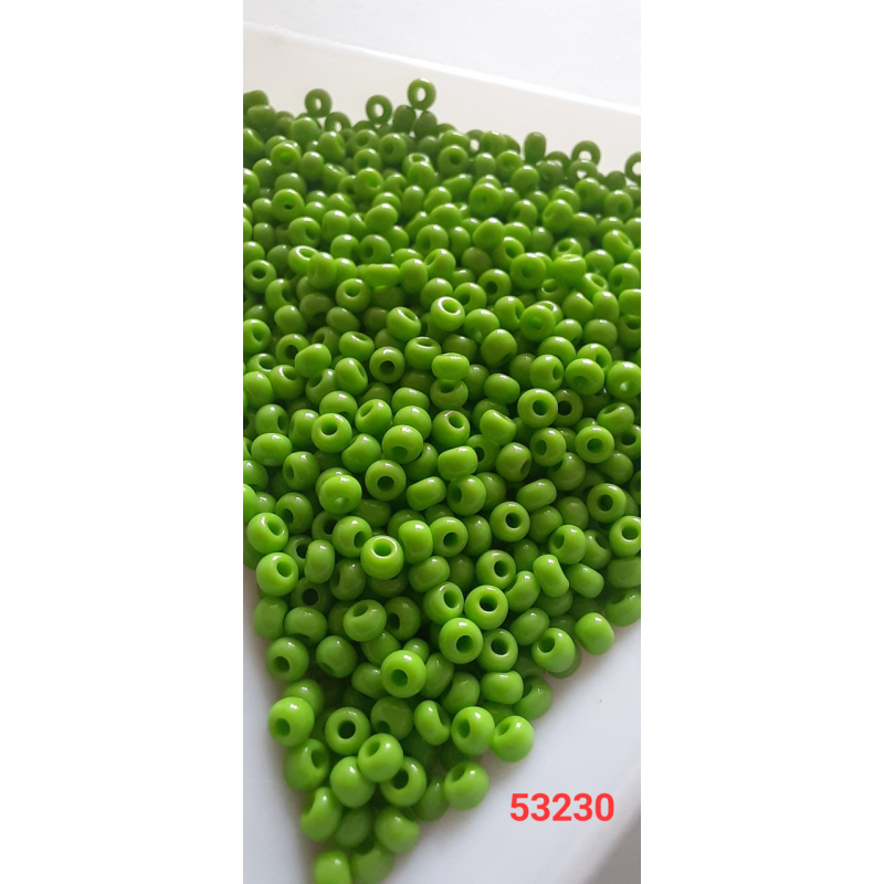 Чеський бісер Preciosa 10/0, 53230 зелений, 50 г — бісер для рукоділля, прикрас і вишивки