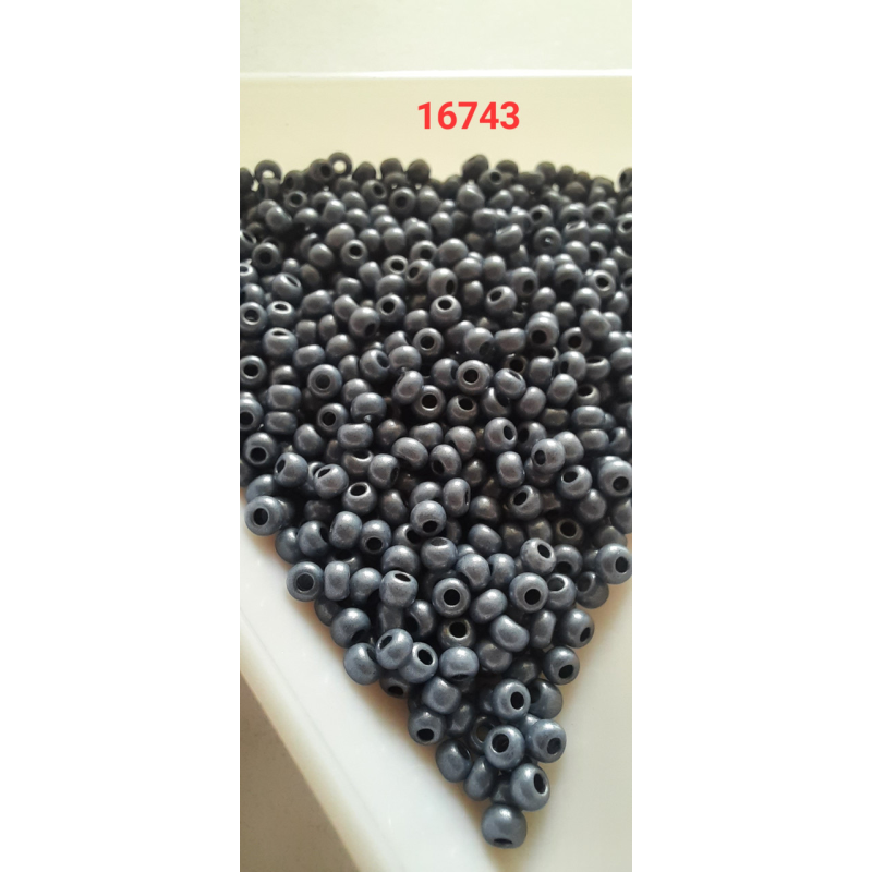 Чеський бісер Preciosa 10/0, 16743 сірий, 50 г — бісер для рукоділля, прикрас і вишивки