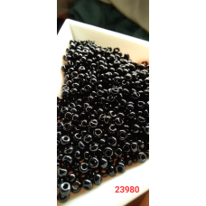 Чеський бісер Preciosa 10/0, 23980 чорний, 50 г — бісер для рукоділля, прикрас і вишивки